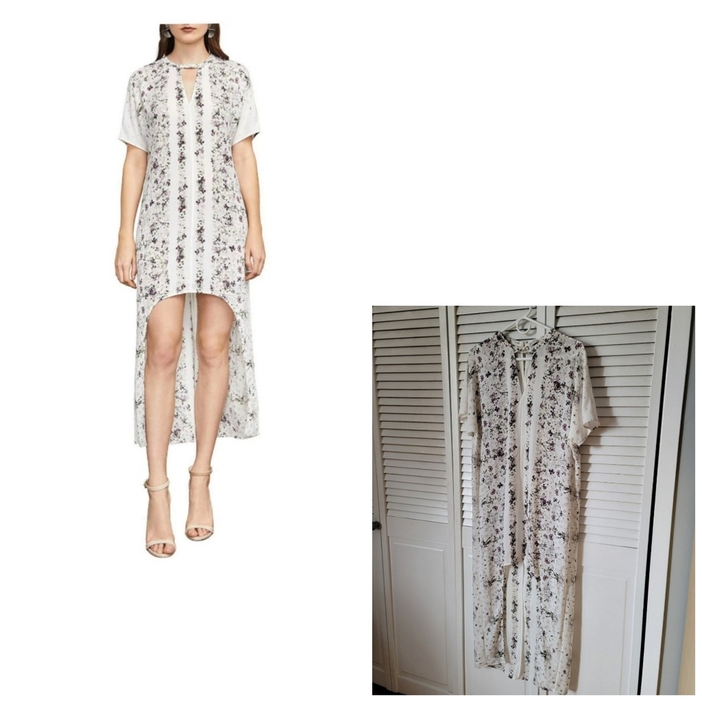 BCBGMAXAZRIA, Floral High Low Dress, Size XXS